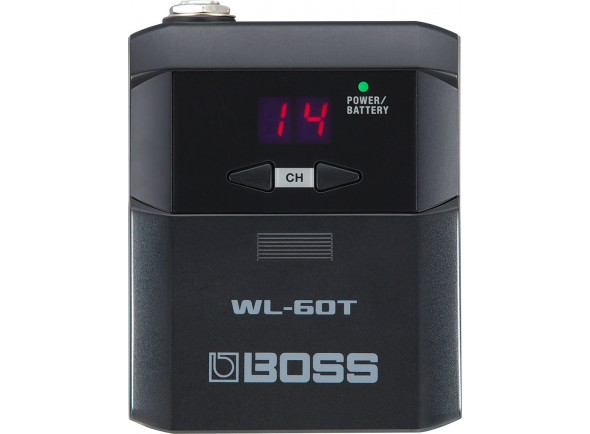 BOSS WL-60T Transmissor Sem-fios para BOSS WL-60  - BOSS WL-60T Transmissor Sem fios é compatível com o Sistema Wireless BOSS WL-60, Até 25 horas de autonomia com 2 pilhas alcalinas AA, LED 3 dígitos apresenta o estado de alimentação e uma estimativ...