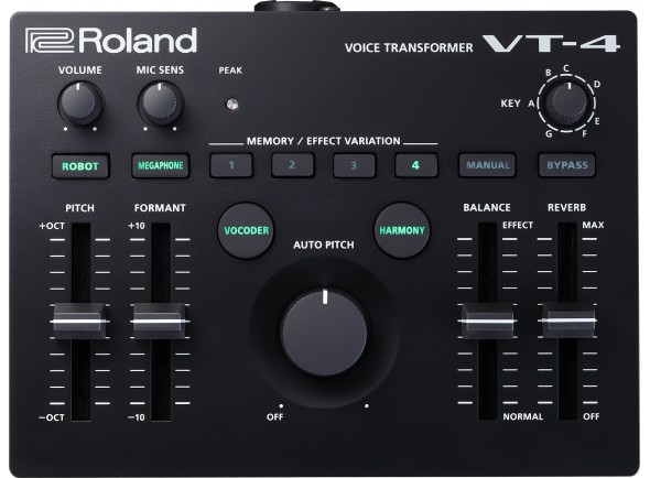 <b>Roland VT-4 PRO</b> VOCODER Processador Voz AIRA  - Roland VT-4 Voice Transformer Processador de Voz Profissional com USB, Solução Perfeita para Vocalistas, Beatboxers, Podcasters, Locutores e muito mais, Tipos de Efeitos: ROBOT, MEGAPHONE, VOCODER,...