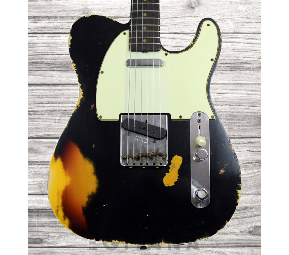 Ver mais informações do  Fender  Custom Shop 1960 Custom Heavy Relic Aged Black Chocolate 3-Color Sunburst