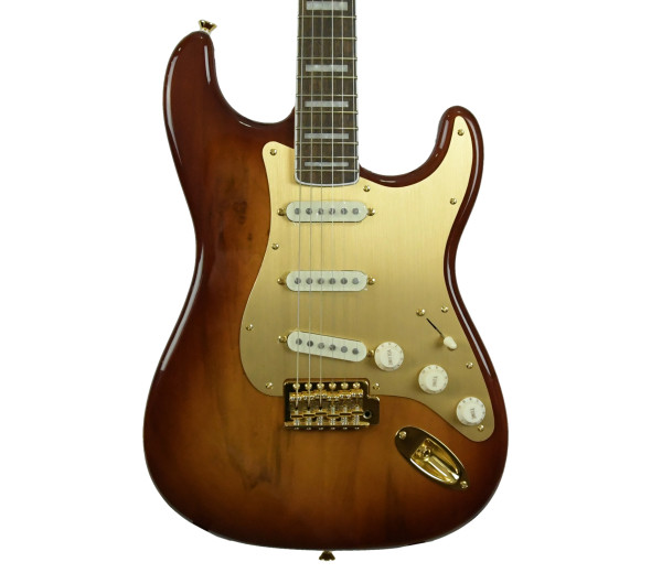 Fender SQ 40th Anniversary Gold Edition Laurel Fingerboard Sienna Sunburst - Corpo Nyatoh, Pescoço de bordo, Pescoço Formato 