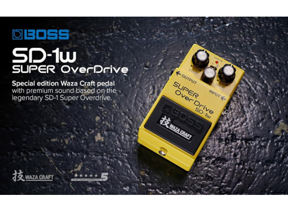 <b>BOSS SD-1W Pedal SUPER OverDrive Distorção Edição Especial Waza Craft</b>