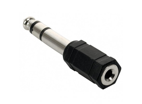 Adam hall Connectors 7543  - Adaptador Jack stéreo de 3,5 mm fêmea para Jack stéreo de 6,3 mm, 