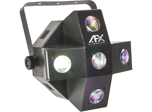Afx Light   Projector Luz c// 5 LEDS 10W RGBW + 5 GOBOS DMX MIC COMET-GOBO - Projector Luz LED RGBW c/ 5 lentes, Número LEDs: 5 LEDs RGBW c/ 10W, Tensão funcionamento: 230Vac, 5 Gobos, Modos: auto, por som, Master-Slave e DMX, 4/9 Canais DMX, controlo remoto, Peso: 3.00 kg, 