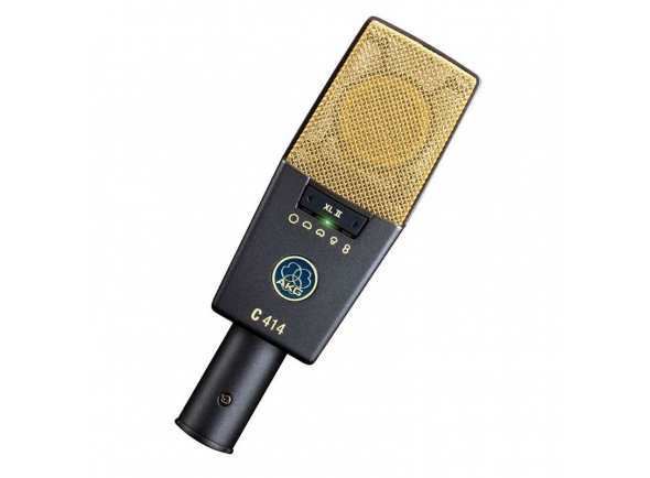 AKG C414 XLII  - Microfone com membrana grande, Alta Sensibilidade e Alto-Ruído Extremamente Baixo, 5 Padrões de Polaridade Chaveável: para dar maior flexibilidade na colocação, posicionamento e aplicação, LEDs com...