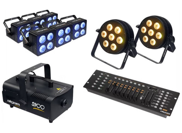 Algam Lighting  BUNDLE ILUMINAÇÃO VENUE - x6 Par 410 Quad ref: LALPAR-410-QUAD, x2 slimpar 710 quad ref: LALSLIMPAR-710-QUAD, x1 S900 ref: LALS900, x1 Light 192 ref: LALLIGHT192, 