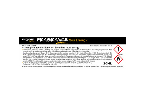 Algam Lighting  FRA-ENE-20ML - Aroma for smoke liquid. Red Energy. 20ML