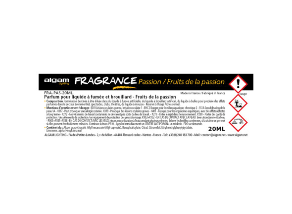 Algam Lighting  FRA-PAS-20ML - Passion Fruit E-Liquid Flavoring. 20ML