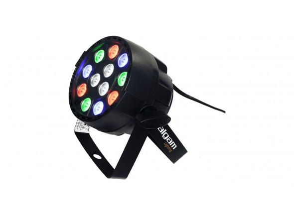 Algam Lighting  PARWASH12 Projector LED 12 x 1 W (3 vermelhos, 3 verdes, 3 azuis, 3 brancos) - Número de LEDs: 12, Número de canais DMX: 2, Ângulo de Feixe (graus): 15, Programas automáticos: Sim, Consumo: 30,00, Conexões: DMX, 