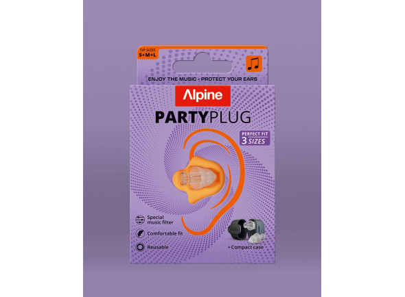 Alpine  PartyPlug Earplugs, Transparent