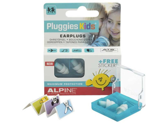 Alpine  PLUGGIESKIDS - Alpine Protecçao Auditiva Pluggies Kids p/ Criança, Eles protegem tanto a água, os sons ambientais, a música, mas também as pressões que as crianças podem experimentar no avião. Proteção até 30 dec...