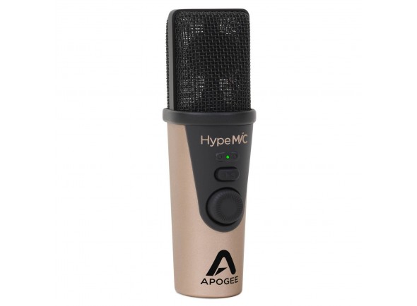 Apogee HypeMiC  - Microfone condensador USB com compressor embutido, Diretividade: Cardióide, Pré-amplificador com ganho de 46 dB e controle digital preciso, Compressor analógico com três estágios selecionáveis ​​pa...