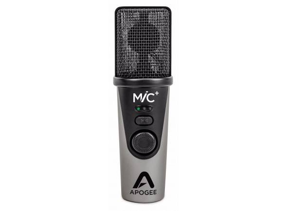 Apogee MiC Plus  - Microfone condensador USB, Para iOS, Mac e Windows, Conexão PureDIGITAL para qualidade de som de até 24 bits / 96 kHz, Padrão polar: cardióide, Pré-amplificador de microfone com ganho de 46 dB e co...