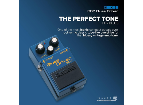 <b>BOSS BD-2W Blues Driver Pedal Distorção Guitarra elétrica Edição WAZA CRAFT fabricado no Japão</b>