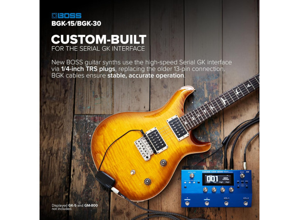 <b>BOSS BGK-15 Cabo GK 4.5m para BOSS GM-800 e VG-800, Pickups GK-5/GK-5B, Conversores BOSS GKC-AD e GKC-DA</b>