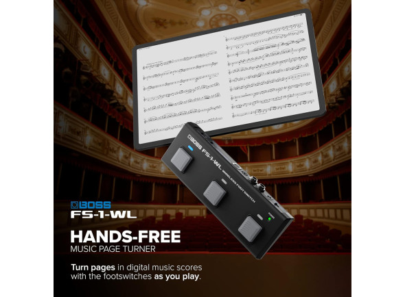 <b>BOSS FS-1-WL Pedaleira Controlo Wireless Bluetooth MIDI para BOSS KATANA Gen 3, WAZA AIR, KATANA AIR EX</b>