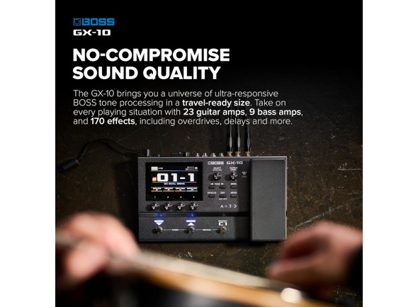 <b>BOSS GX-10 Pedaleira Multi-Efeitos USB para Guitarra e Baixo BEST-SELLER visor a cores sensivel ao toque</b>