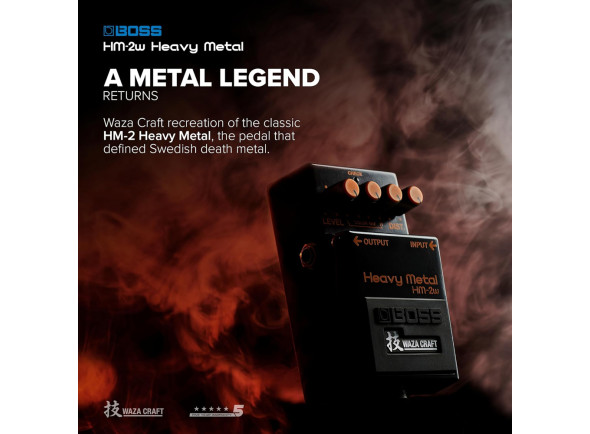 <b>BOSS HM-2W Heavy Metal Distorção Edição Especial Waza Craft</b>