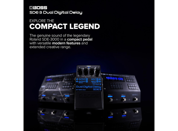 <b>BOSS SDE-3 DUAL DIGITAL DELAY pedal delay digital para Guitarra Elétrica</b>