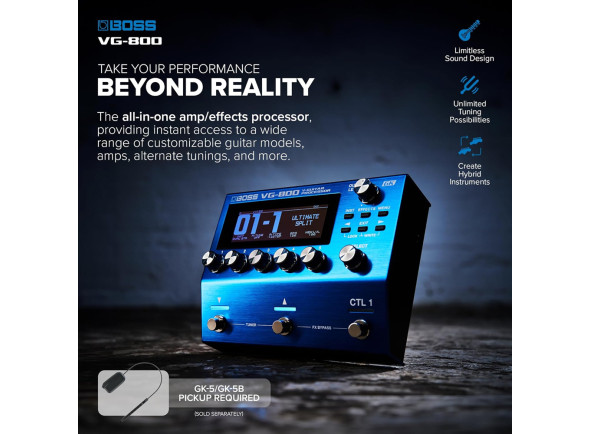 <b>BOSS VG-800 V-GUITAR Processor para Guitarra e Baixo Cria Sons Exclusivos NEW</b>