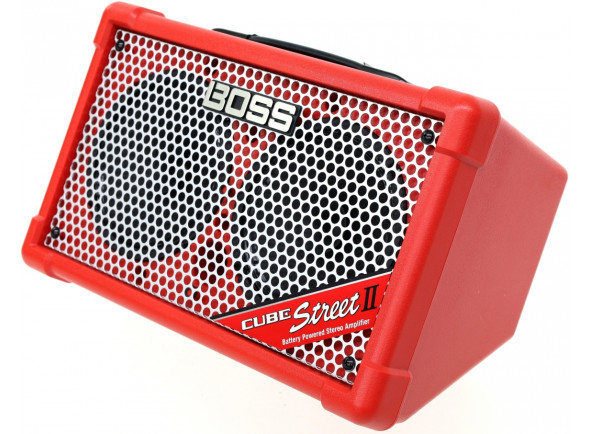 <b>BOSS CUBE STREET II RED</b> Coluna Amplificada Stereo + FX - BOSS CUBE STREET II RED Coluna Portátil Stereo MULTI-INSTRUMENTOS, Potência: 10 W (5 + 5), Design Angulado p/ Excelente Projeção Acústica + EQ + Multi-FX, Som Alta Qualidade + Alimentação a Pilhas ...