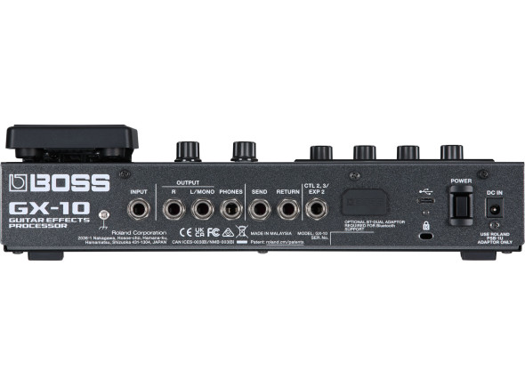 <b>BOSS GX-10 Pedaleira Multi-Efeitos USB para Guitarra e Baixo BEST-SELLER visor a cores sensivel ao toque</b>