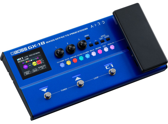 Pedaleiras de efeitos para baixo Boss