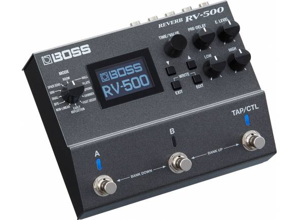 BOSS RV-500 Pedal <b>REVERB Digital</b> - BOSS RV-500 Pedal Duplo Reverb Digital para Guitarra com Porta USB, Sonoridade Nível Profissional Processamento AD/DA 32-bit 96 kHz, 12 Modos + 21 Tipos de Reverb com Parâmetros de Edição Profunda,...