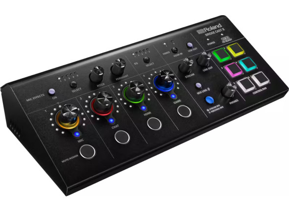 <b>Roland BRIDGE CAST X Misturador de Jogos Duplo Barramento e Captura de Vídeo Interface de transmissão de áudio profissional para jogadores online Hardware DSP 32 bits Conectividade USB-C</b>