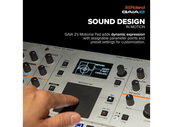 <b>Roland GAIA 2 Sintetizador 3 Osciladores Expansão SH-101 MOTIONAL PAD</b>