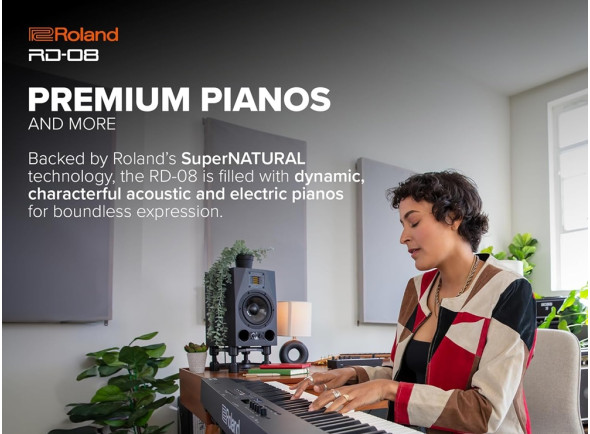 <b>Roland RD-08 Piano Palco Portátil 3000 sons ZEN-Core 88-Teclas Pesadas BEST-SELLER</b>