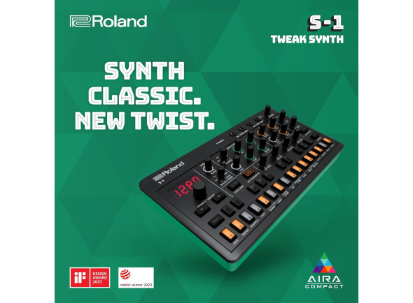 <b>Roland S-1 Sintetizador Portátil inspirado no Roland SH-101 AIRA Compact</b>