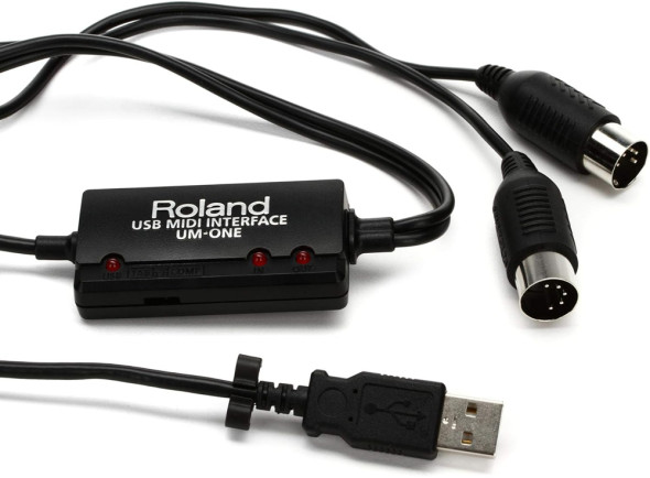<b>Roland UM-ONE-MkII interface ligações MIDI 5-pinos e ficha USB sequenciador sintetizador workstation computador daw BEST-SELLER</b>