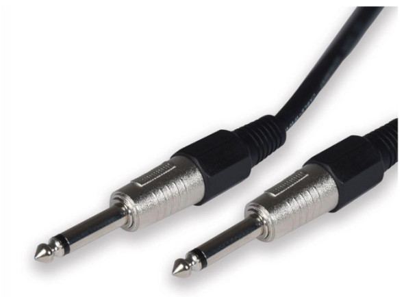 Cabo de Guitarra Jack 6,3 mm Mono Macho/Macho 6 m QTX