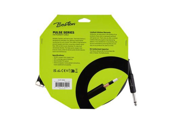 Cabo de instrumento jack-jack angular 3,0 m