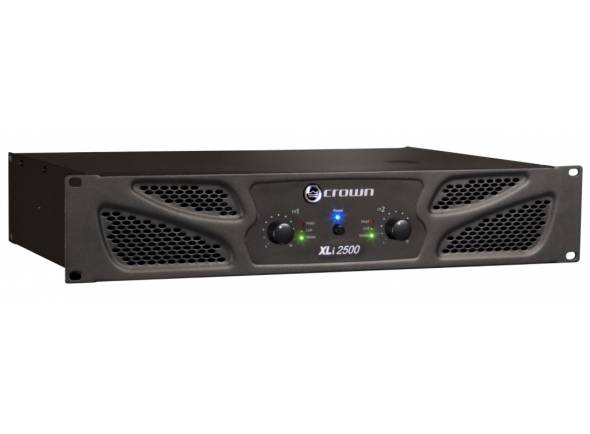 Crown XLi 2500  - Amplificador de potência analógico de 2 canais, 2 x 750 W / 4 Ohm, 2 x 500 W / 8 Ohm, Ponte de 1500 W / 8 Ohm Mono, Relação sinal-ruído> 100 dB, Fator de Amortecimento> 200, 