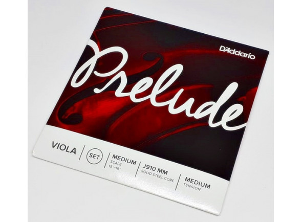 Daddario  J910-MM Prelude Viola - Suitable for body lengths from 15 - 16, A and D strings: Aluminium on steel core, G and C strings: Nickel on steel core, Tension: Medium, 