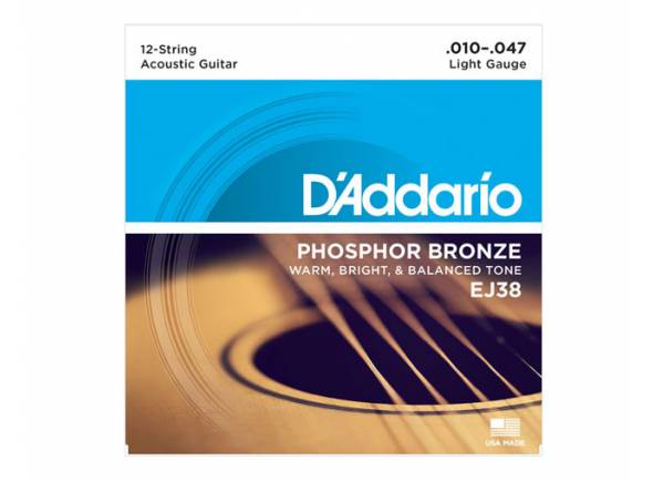 D´Addario Jogo de 12 Cordas EJ38 D´Addario Jogo de 12 Cordas EJ38