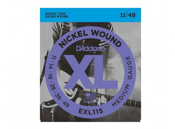 D´Addario Jogo de Cordas Aço 011 Guitarra Eléctrica EXL115 11-49 D´Addario Jogo de Cordas Aço 011 Guitarra Eléctrica EXL115 11-49