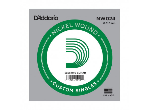 Daddario  NW024 Single String - Nickel round wound, With steel core, Strength: 024w, 