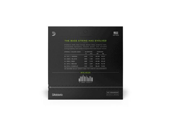 Daddario NYXL45125 Bass Set