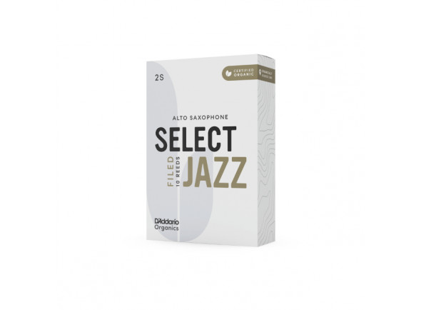 Daddario  Organic Select Jazz Filed Alto Saxophone Reeds, Strength 2 Hard, 10-pack - excelente controle e projeção, 