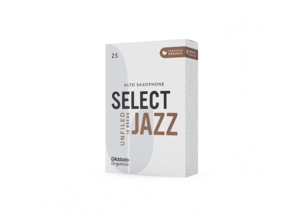 Daddario  Organic Select Jazz Unfiled Alto Saxophone Reeds, Strength 3 Hard, 10-pack - Excelente controle e projeção, 