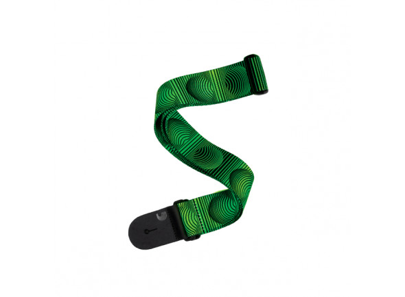 D'Addario Polyester Guitar Strap, Optical Art, Green Orbs D'Addario Polyester Guitar Strap, Optical Art, Green Orbs