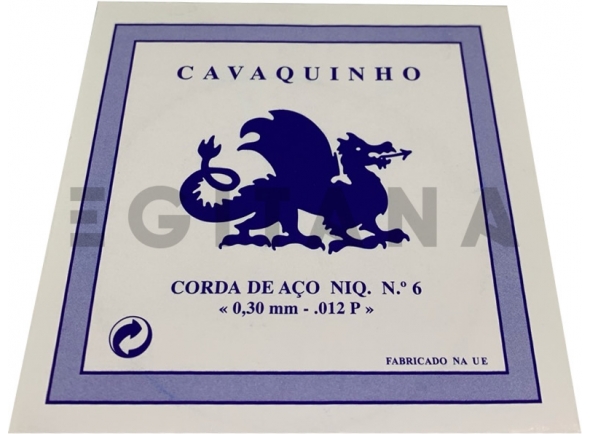 Dragão Corda de Aço Niq. Cavaquinho Nº6 (012P)  - Corda de Aço Niq. Cavaquinho Nº6 (012P), 