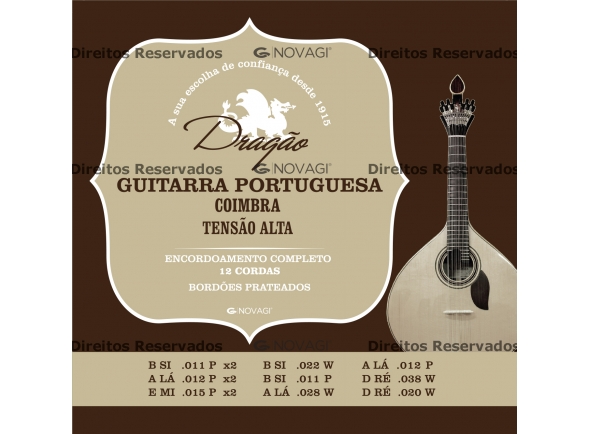 Dragão Cordas para Guitarra Portuguesa Coimbra  - Dragão - Cordas para Guitarra Portuguesa Coimbra, 