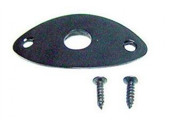 Dr.Parts JP 1 BK Preto  - Placa oval de metal com 2 parafusos, ideal para substituição. Cor preta., 