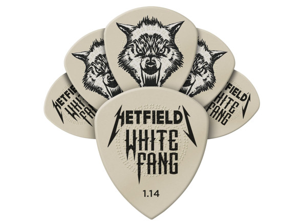 Ver mais informações do  Dunlop Palhetas James Hetfield White Fang Custom 1.14mm (pack 6)