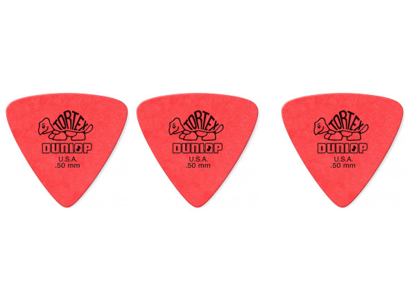 Dunlop  Tortex Triangle 0,50 Vermelho (pack 3) - Palhetas Dunlop em Tortex egitana a tua loja de musica Triangulares, Medida:0.50, Conjunto de 3 unidades, Cor: Vermelho, 