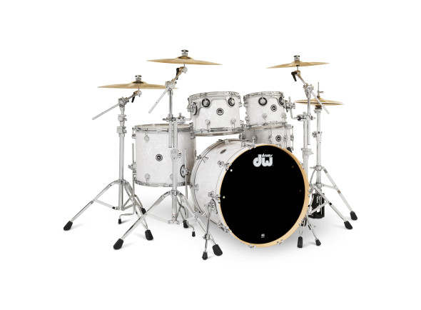 DW DWe 5-piece Drum Kit Bundle White Marine Pearl FinishPly