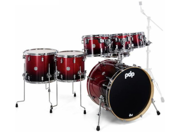 Ver mais informações do  <b>DW PDP CONCEPT Maple CM7 RED to BLACK</b> Kit 7-pcs